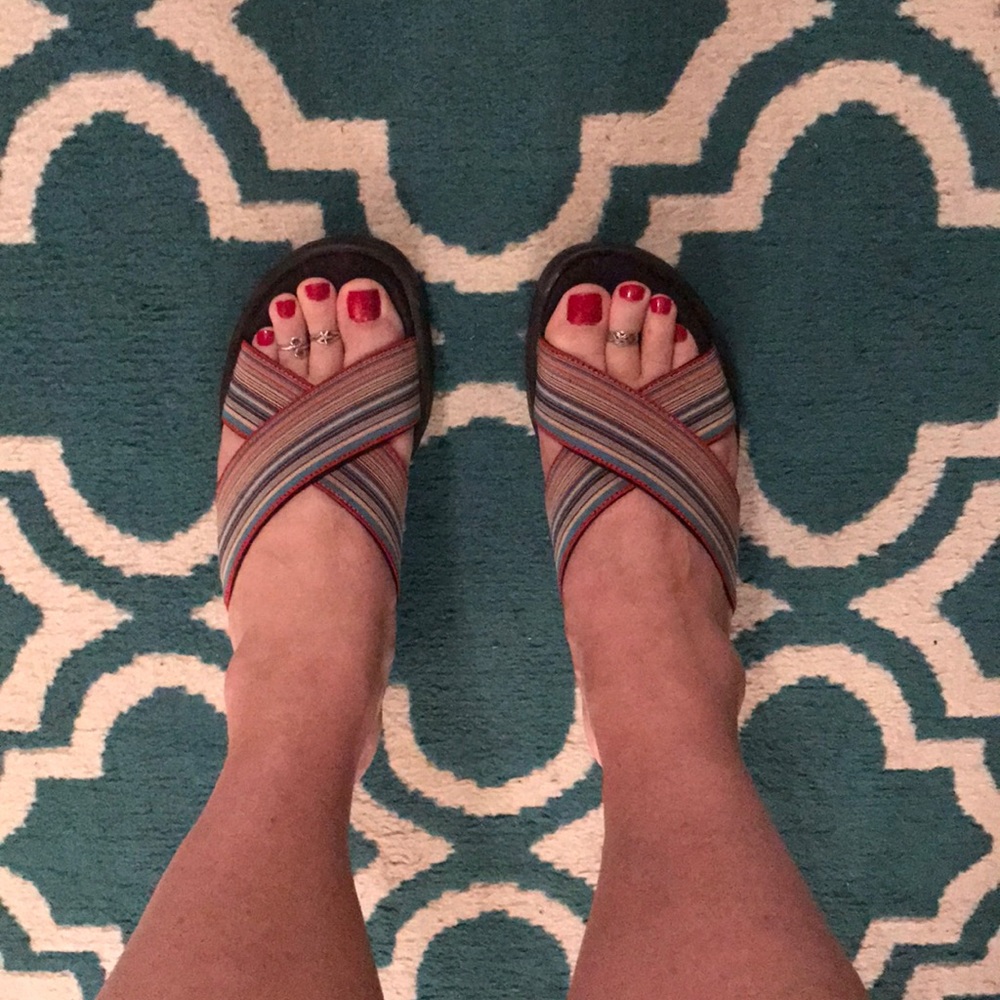 Skechers Memory Foam Wedge Sandals